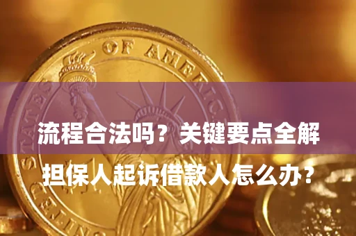 北京

担保人起诉借款人怎么办？流程合法吗？关键要点全解析