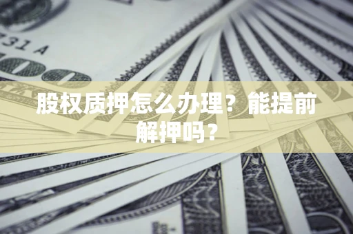 北京股权质押怎么办理？能提前解押吗？
