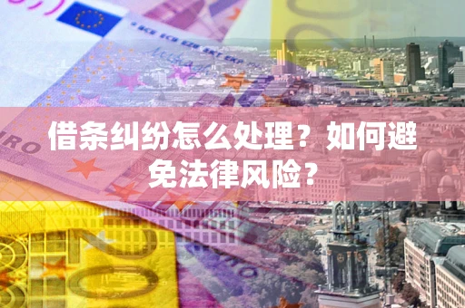 北京借条纠纷怎么处理？如何避免法律风险？